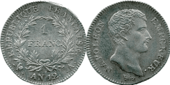 1 Franc NAPOLEON EMPEREUR Calendrier r�volutionnaire