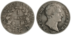 1 Franc NAPOLEON EMPEREUR Calendrier gr�gorien