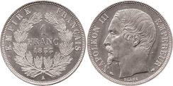 1 Franc NAPOLEON III Grosse tête