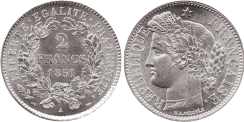 2 Francs CERES IIe R�publique