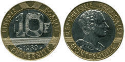 10 Francs MONTESQUIEU
