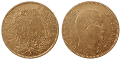 5 Francs NAPOLEON III T�te nue Grand module