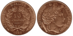 10 Francs CERES 3�me R�publique