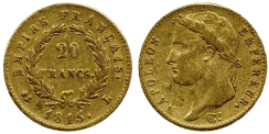 20 Francs NAPOLEON T�te laur�e Empire Fran�ais