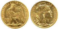 20 Francs COQ Dieu prot�ge la France