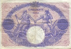 50 Francs Bleu et Rose