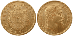 20 Francs NAPOLEON II Tête laurée
